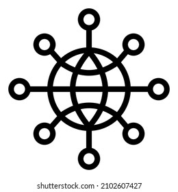 network internet globe circle connect connection connected server core service web development icon