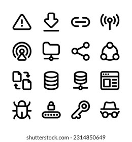 Network, Internet Related Icon, Bold Vector Icon Set