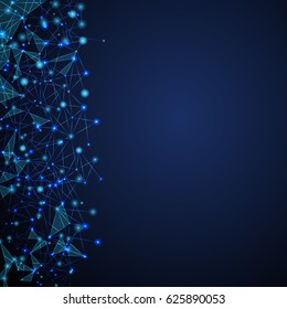 Network isolated on blue background - vector illustration. Abstract composition for surface, web site, poster and wallpaper