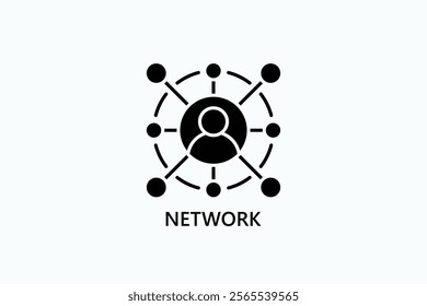 Network Isolated Vector, Icon Or Logo Sign Symbol Illustration