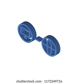 Network isometric left top view 3D icon