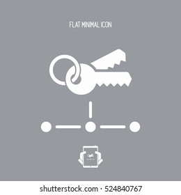 Network key access - Flat minimal icon