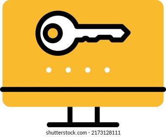 Netzwerkschlüssel, Illustration, Vektorgrafik auf weißem Hintergrund.