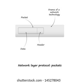 Network layer protocol: packets. Diagram