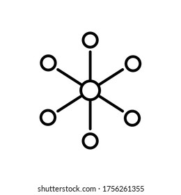 Network line icon. Design template vector