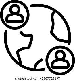 network line icon illustration vector