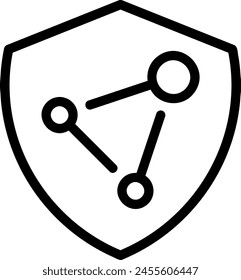 Vector de ilustración de icono de línea de red