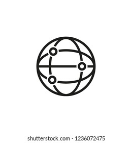 Network line icon. Internet, world web, digital. Internet concept. Vector illustration can be used for topics internet, modern lifestyle, digital