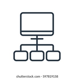 network line icon on white background