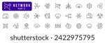 Network line icon set. Internet, data, cloud, team, connection, acces, etc. Editable stroke. Part 2