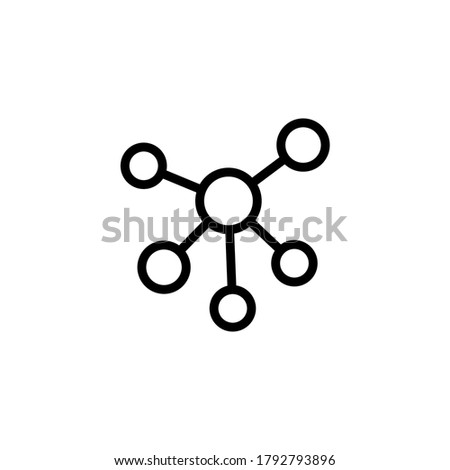 Network line icon symbol vector illustration