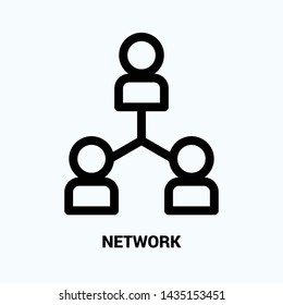 network line icon vector on white background