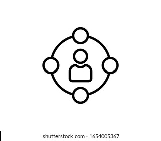 Network line icon. Vector symbol in trendy flat style on white background. Network sing for design.