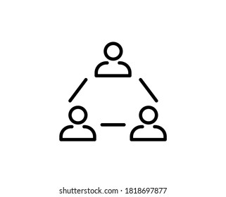 Network line icon. Vector symbol in trendy flat style on white background. Network sing for design.