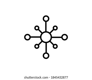 Network line icon. Vector symbol in trendy flat style on white background. Network sing for design.