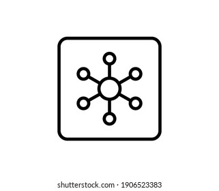 Network line icon. Vector symbol in trendy flat style on white background. Network sing for design.