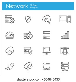 Network line icons,  connection line icons