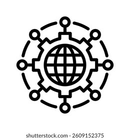 Network Line Vector Illustration On White Background.