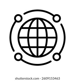 Network Line Vector Illustration On White Background.