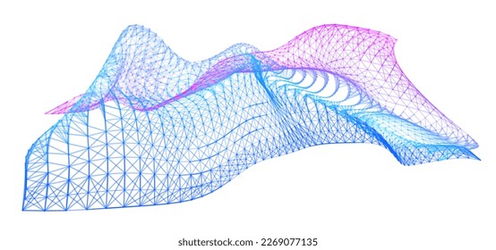 Network lines. Net wave information flow. Scientific paradigm solutions future. Forward vision progress. Big data cells deep development analysis foresight conference background banner. Screen back.