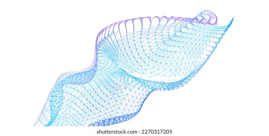 Network lines. Net wave information flow. Scientific paradigm solutions future. Forward vision progress. Big data cells deep development analysis foresight conference background banner. Screen back.