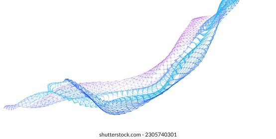 Network lines. Net wave information flow. Scientific paradigm solutions future. Forward vision progress. Big data cells deep development analysis foresight conference background banner. Screen back.