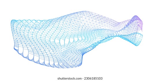 Network lines. Net wave information flow. Scientific paradigm solutions future. Forward vision progress. Big data cells deep development analysis foresight conference background banner. Screen back.