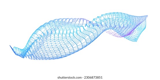 Network lines. Net wave information flow. Scientific paradigm solutions future. Forward vision progress. Big data cells deep development analysis foresight conference background banner. Screen back.