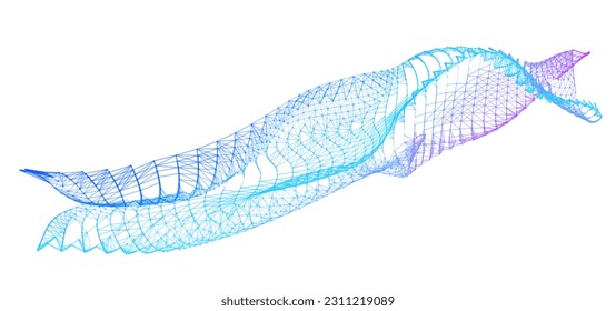 Network lines. Net wave information flow. Scientific paradigm solutions future. Forward vision progress. Big data cells deep development analysis foresight conference background banner. Screen back.