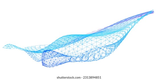Líneas de red. Flujo de información de ondas netas. El futuro de las soluciones de paradigma científico. Avanzar en el progreso de la visión. Banner de fondo de la conferencia de análisis de desarrollo profundo de células de datos. Pantalla de vuelta.