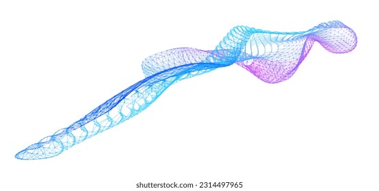 Network lines. Net wave information flow. Scientific paradigm solutions future. Forward vision progress. Big data cells deep development analysis foresight conference background banner. Screen back.