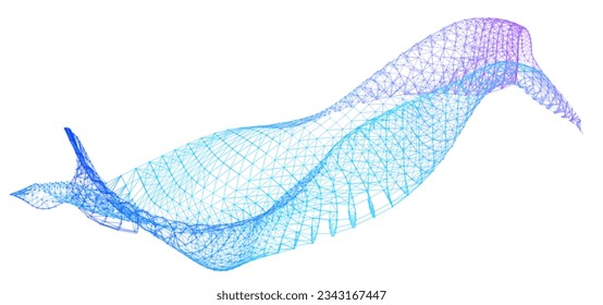 Network lines. Net wave information flow. Scientific paradigm solutions future. Forward vision progress. Big data cells deep development analysis foresight conference background banner. Screen back.