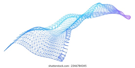 Network lines. Net wave information flow. Scientific paradigm solutions future. Forward vision progress. Big data cells deep development analysis foresight conference background banner. Screen back.