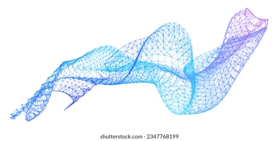 Network lines. Net wave information flow. Scientific paradigm solutions future. Forward vision progress. Big data cells deep development analysis foresight conference background banner. Screen back.