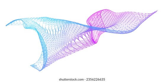 Network lines. Net wave information flow. Scientific paradigm solutions future. Forward vision progress. Big data cells deep development analysis foresight conference background banner. Screen back.