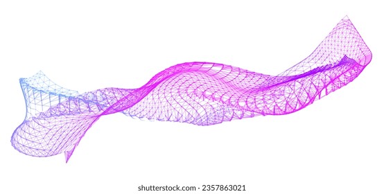 Network lines. Net wave information flow. Scientific paradigm solutions future. Forward vision progress. Big data cells deep development analysis foresight conference background banner. Screen back.