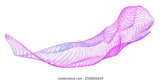 Network lines. Net wave information flow. Scientific paradigm solutions future. Forward vision progress. Big data cells deep development analysis foresight conference background banner. Screen back.