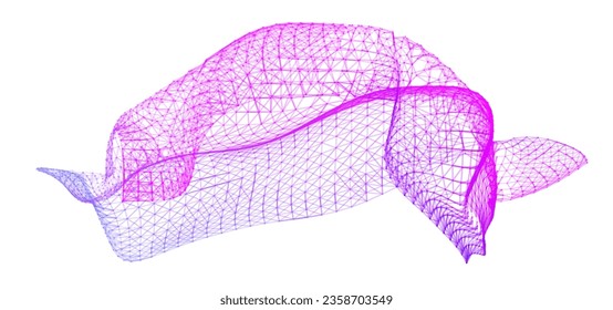 Network lines. Net wave information flow. Scientific paradigm solutions future. Forward vision progress. Big data cells deep development analysis foresight conference background banner. Screen back.