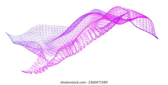 Network lines. Net wave information flow. Scientific paradigm solutions future. Forward vision progress. Big data cells deep development analysis foresight conference background banner. Screen back.
