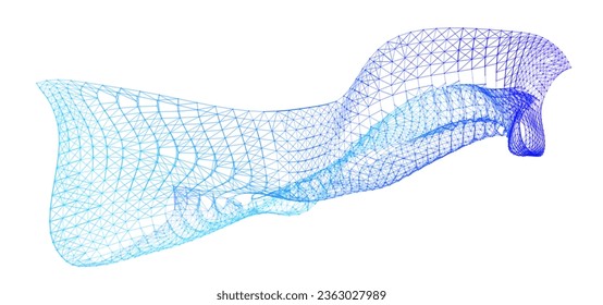 Netzleitungen. Netto-Welleninformationsfluss. Wissenschaftliche Paradigmenlösungen für die Zukunft. Vorwärts sehender Fortschritt. Big Data-Zellen Tiefenanalyse-Vorausplanung Konferenz Hintergrund-Banner. Zurück.