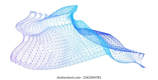 Network lines. Net wave information flow. Scientific paradigm solutions future. Forward vision progress. Big data cells deep development analysis foresight conference background banner. Screen back.