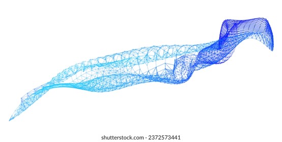 Network lines. Net wave information flow. Scientific paradigm solutions future. Forward vision progress. Big data cells deep development analysis foresight conference background banner. Screen back.