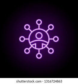 network, link icon. Elements of Professional SEO in neon style icons. Simple icon for websites, web design, mobile app, info graphics