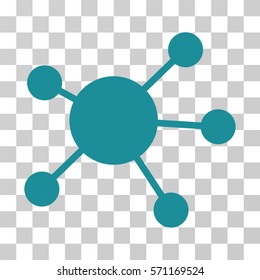 Network Links icon. Vector illustration style is flat iconic symbol, soft blue color, transparent background. Designed for web and software interfaces.