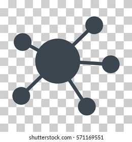 Network Links icon. Vector illustration style is flat iconic symbol, smooth blue color, transparent background. Designed for web and software interfaces.