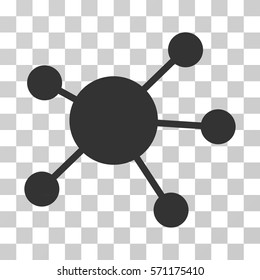Network Links icon. Vector illustration style is flat iconic symbol, gray color, transparent background. Designed for web and software interfaces.