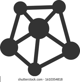 Network links vector icon. Flat Network links pictogram is isolated on a white background.
