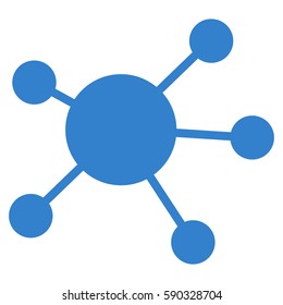 Network Links vector icon. Flat cobalt symbol. Pictogram is isolated on a white background. Designed for web and software interfaces.