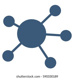 Network Links vector icon. Flat blue symbol. Pictogram is isolated on a white background. Designed for web and software interfaces.