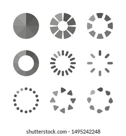 network loading set icons on white background, vector